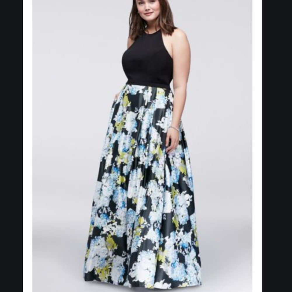 Blondie Nites Jersey and Charmeuse Formal Gown